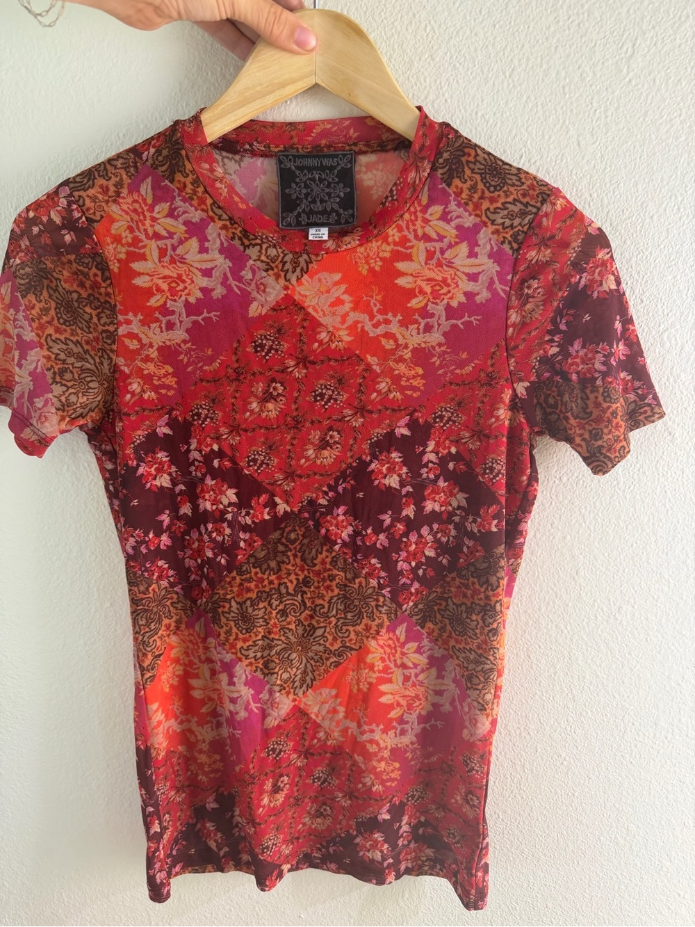 ELEANOR SHORT SLEEVE MESH TEE